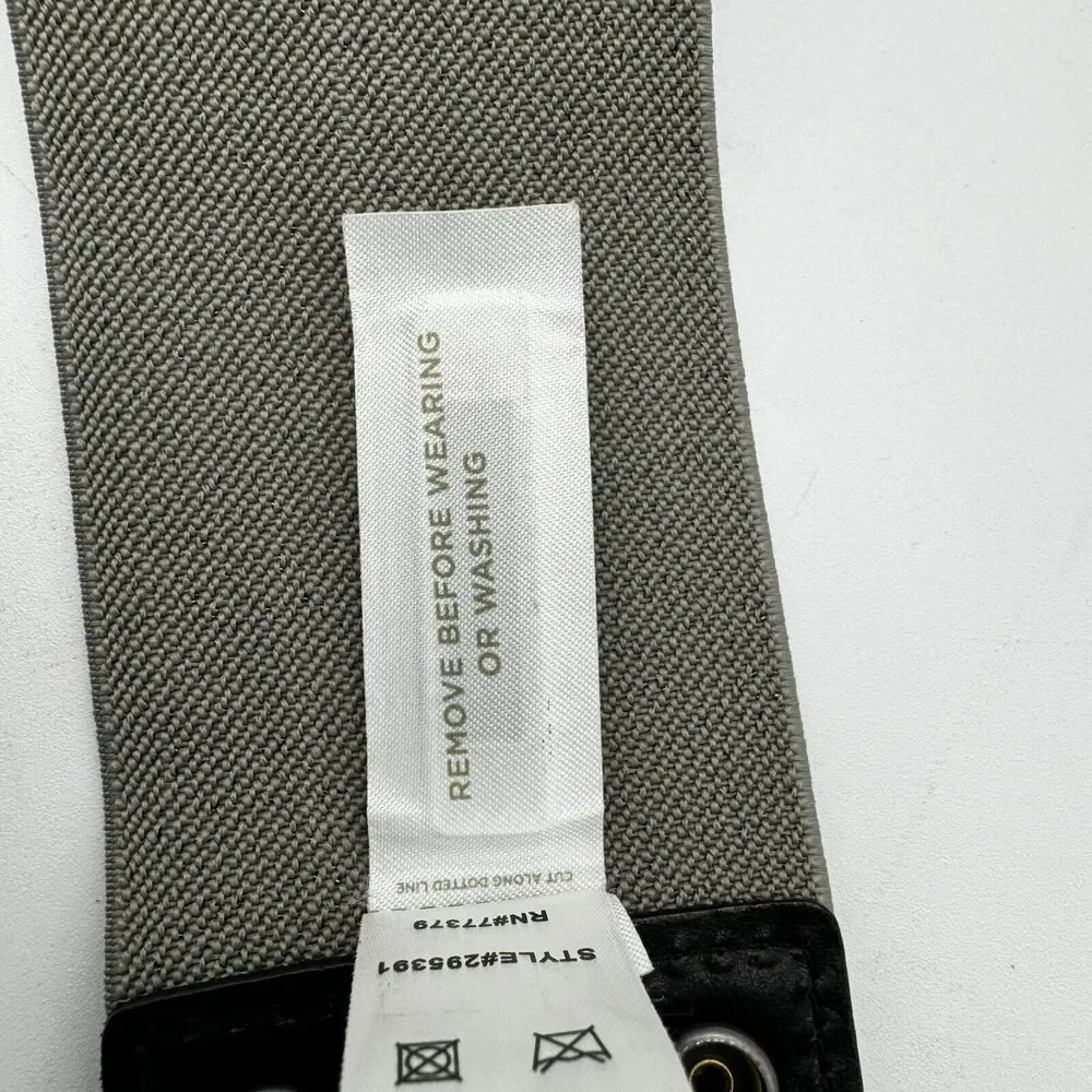 LOFT | Women's Small Extra Wide Leather Belt Bow Snaps Stretch 27